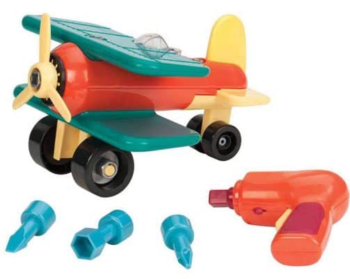 Battat Take-A-Part Toy Vehicles Airplane Green