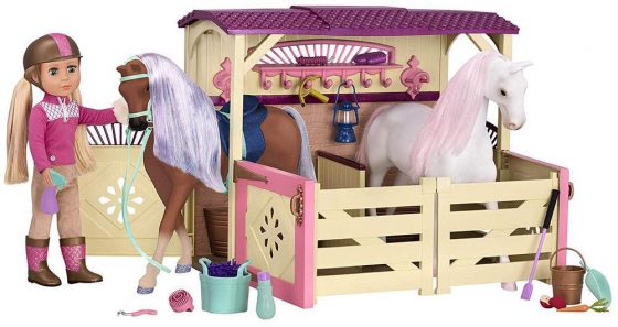 All Asparkle Acres Riding Stable Set- Glitter Girls by Battat