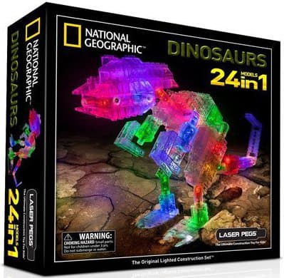 Laser Pegs National Geographic Dinosaurs Building Kit