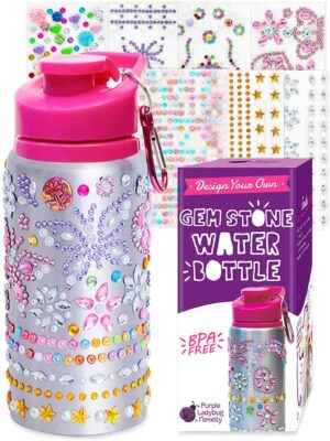 Purple Ladybug Decorate Your Own Water Bottle Kit