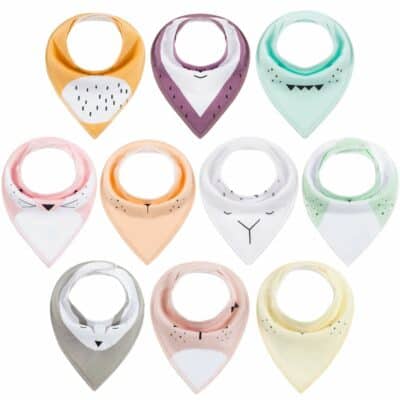 Upsimples 10-Pack Baby Bandana Bibs